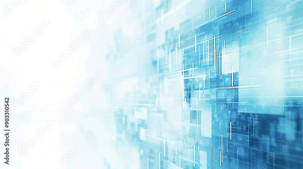 Abstract blue and white geometric pattern with light effect Abstract blue and white geometric pattern with light effect