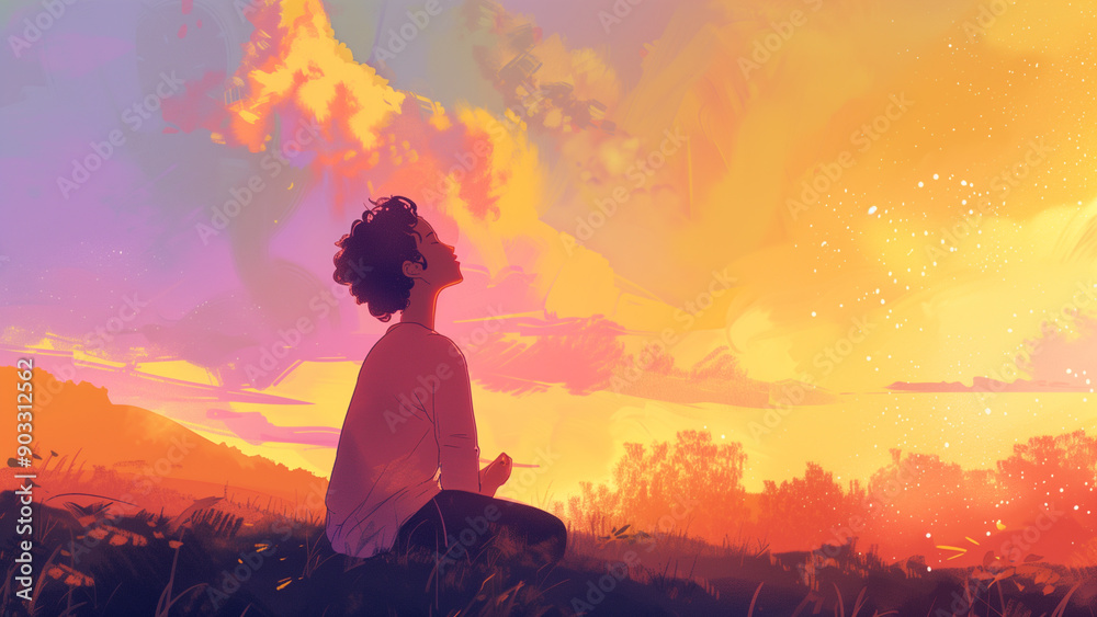 A Serene Expression Amidst Nature’s Palette A Serene Expression Amidst Nature’s Palette