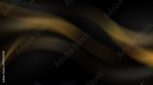 Abstract black background with subtle golden waves.