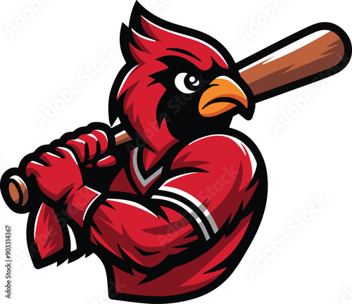 Cardinal Mascot Sport Illustration