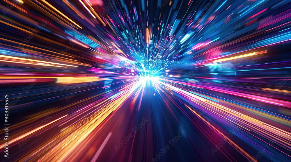 Abstract light speed background with colorful lights Abstract light speed background with colorful lights