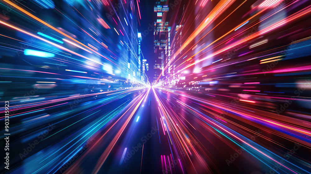Abstract light speed background with colorful lights Abstract light speed background with colorful lights