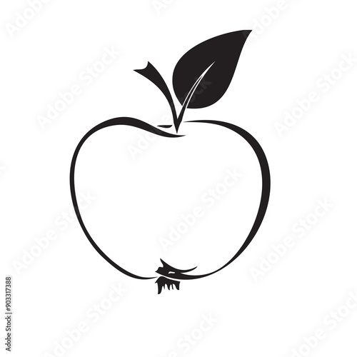 Vector illustration of an apple