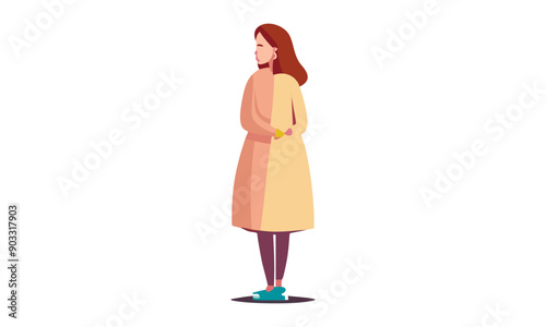 Woman wearing dress