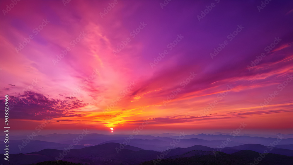 Orange, pink, purple and yellow fiery sunset. Fantasy vibrant panoramic sunset sky. Ethereal dreamy summer sunset or sunrise sky. Uplifting and peaceful sky Orange, pink, purple and yellow fiery sunset. Fantasy vibrant panoramic sunset sky. Ethereal dreamy summer sunset or sunrise sky. Uplifting and peaceful sky
