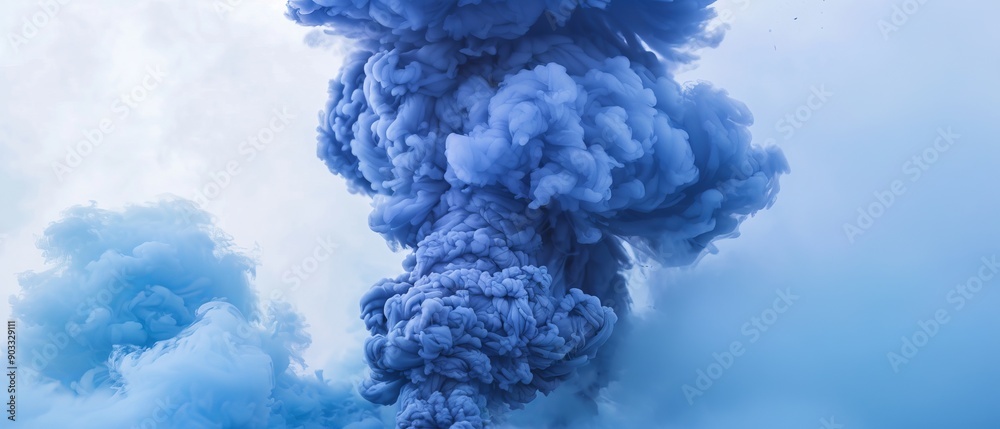 A blue smoke explosion. Beautiful abstract background A blue smoke explosion. Beautiful abstract background