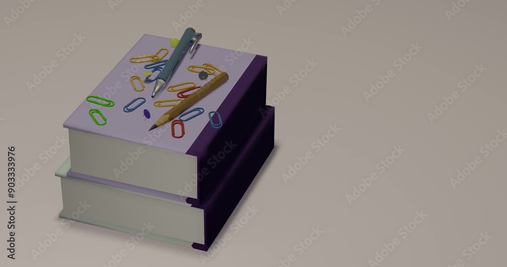 School Concept on White Background for Back-to-School Advertising School Concept on White Background for Back-to-School Advertising
