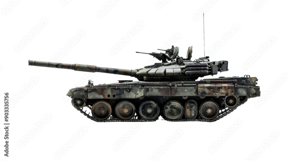 Military tank on transparent background Military tank on transparent background