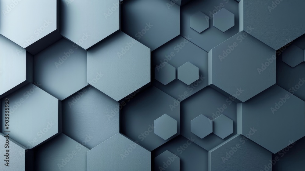 3D background with hexagons in a layered paper cutout style 3D background with hexagons in a layered paper cutout style