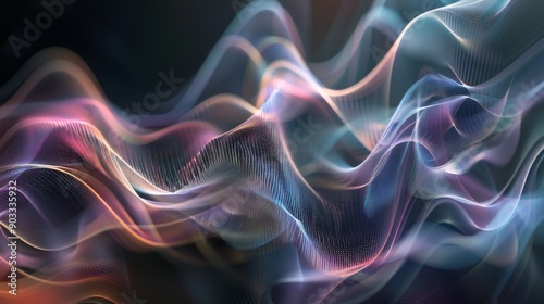 Abstract design with sound waves and audioinspired visuals photo