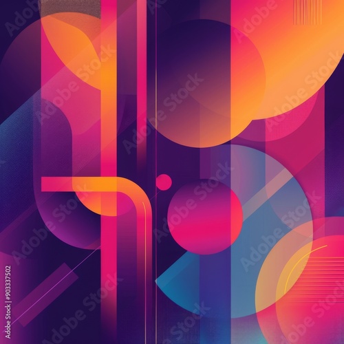 Modern abstract background with geometric shapes and vibrant gradients