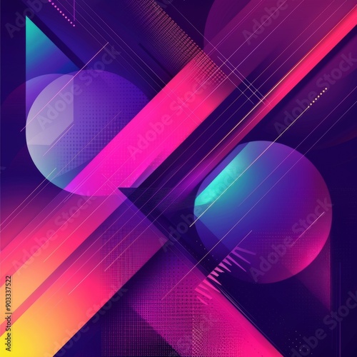Modern abstract background with geometric shapes and vibrant gradients
