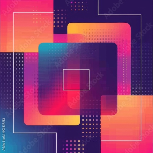 Modern abstract background with geometric shapes and vibrant gradients