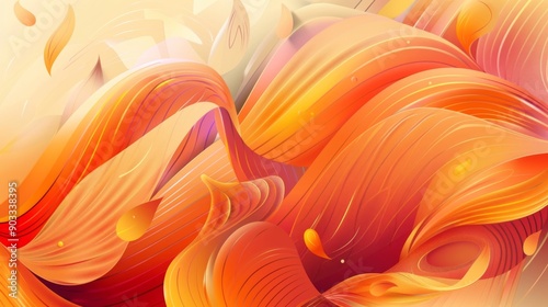 Warm abstract design with autumn colors and soft gradients
