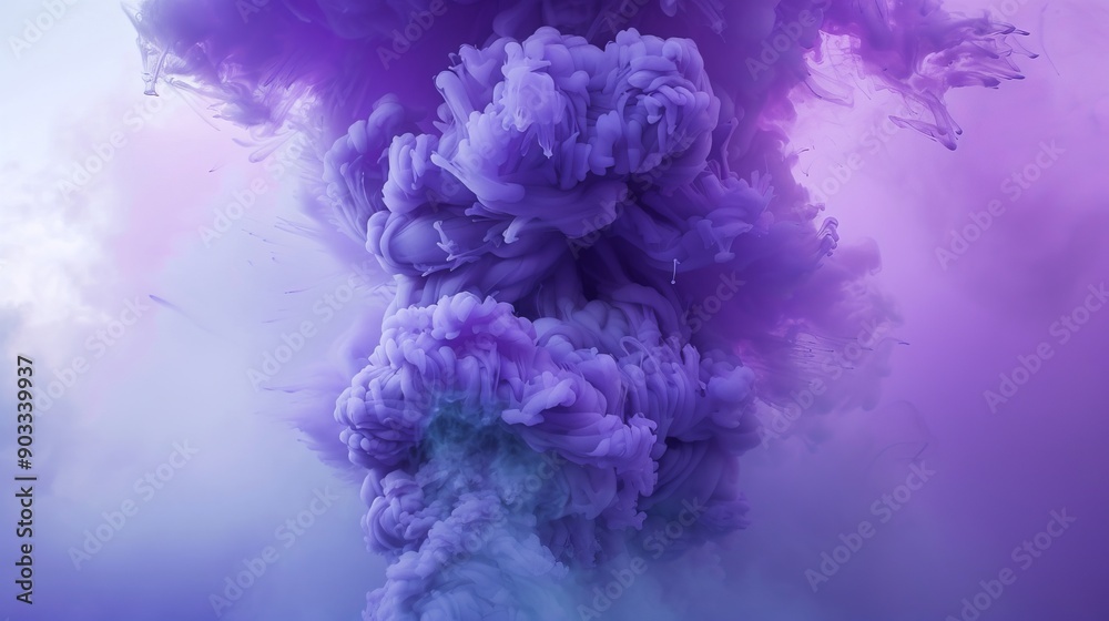 Obraz premium A purple smoke explosion. Beautiful abstract background