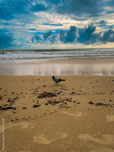 footprints on the beach