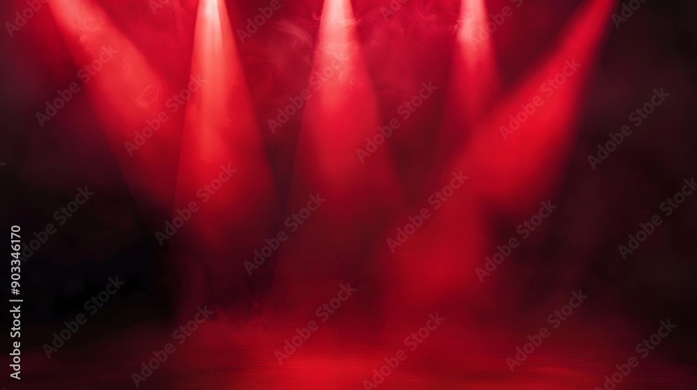 Naklejka premium Dark red background with spotlight for web design.