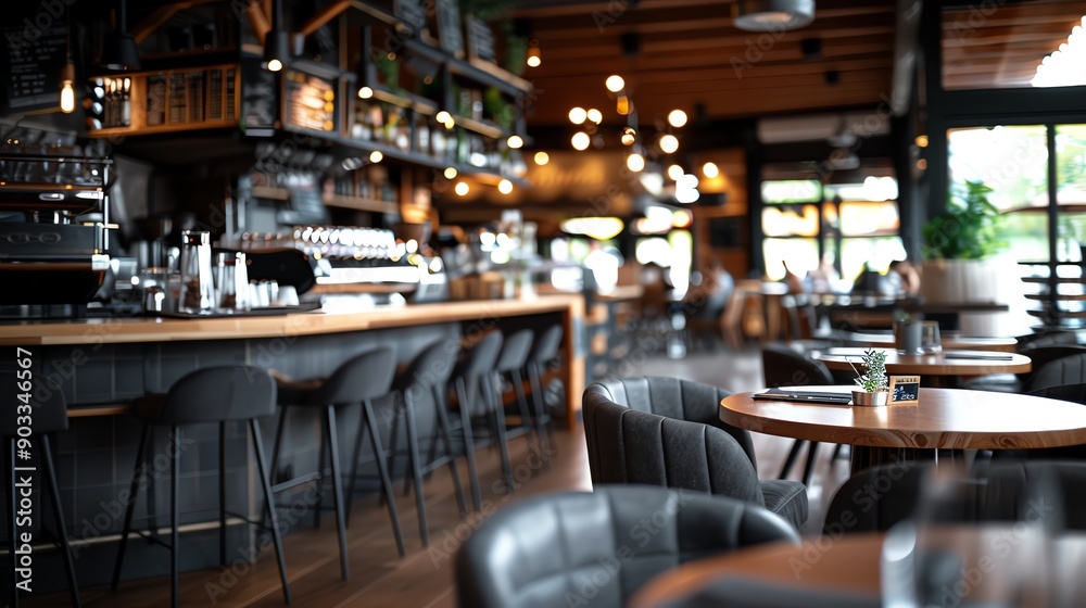Illustrate the contrast between a modern, sleek cafe and an old, rustic one Illustrate the contrast between a modern, sleek cafe and an old, rustic one