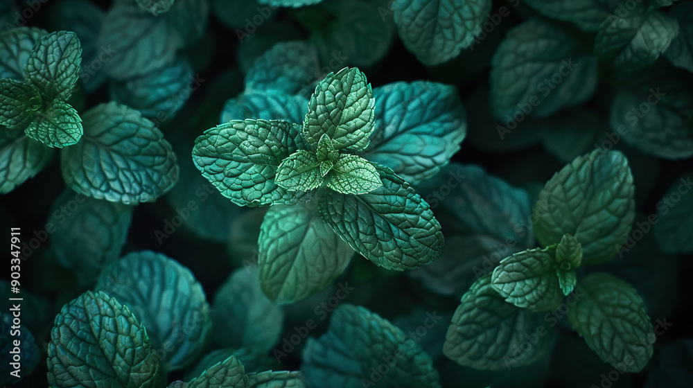 Fresh mint leaves close up Fresh mint leaves close up