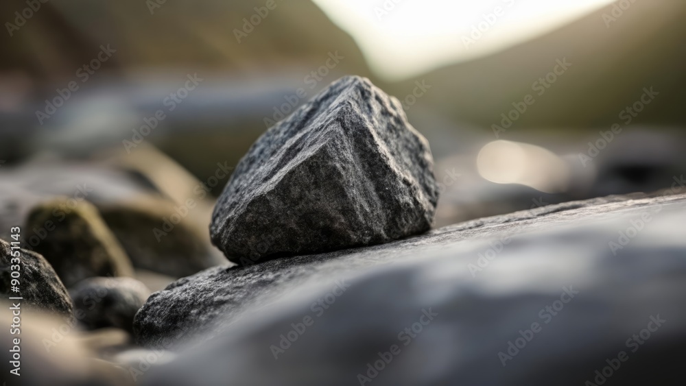 Elegance in simplicity A single rock amidst the ruggedness Elegance in simplicity A single rock amidst the ruggedness
