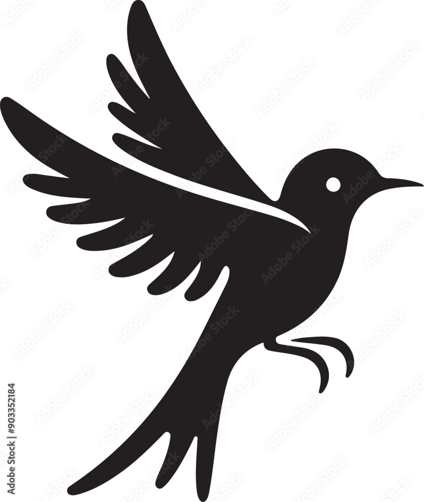 Fototapeta premium Bird Silhouette. Hamming bird silhouette. Vectorial illustrations of various bird silhouettes