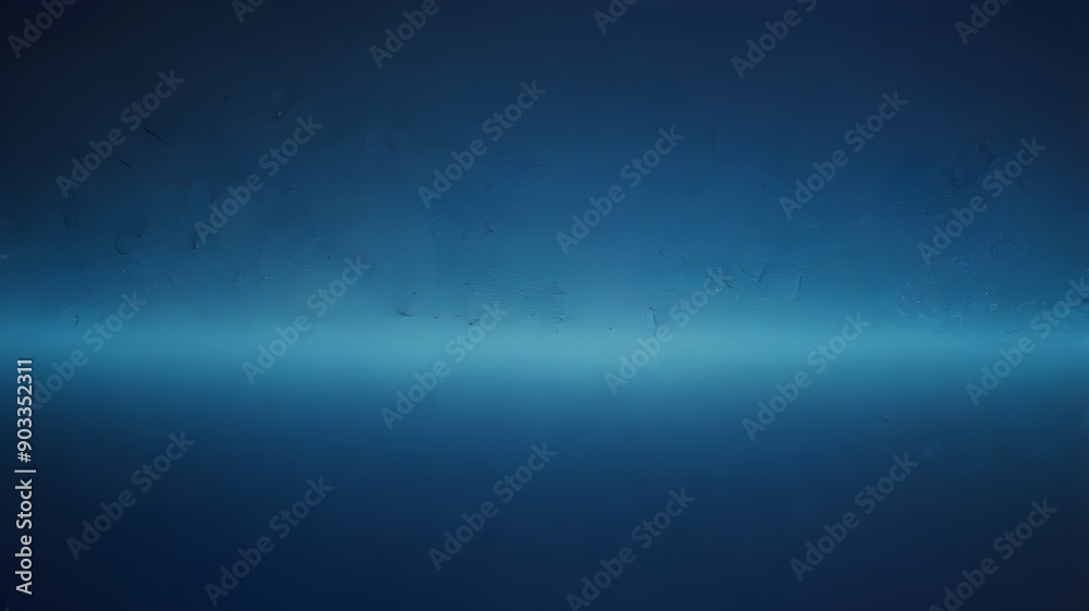 Fototapeta premium Blue gradient background grainy glowing blue light on dark backdrop noise texture effect, Dark gradient Blue abstract background for product montage or text backdrop design