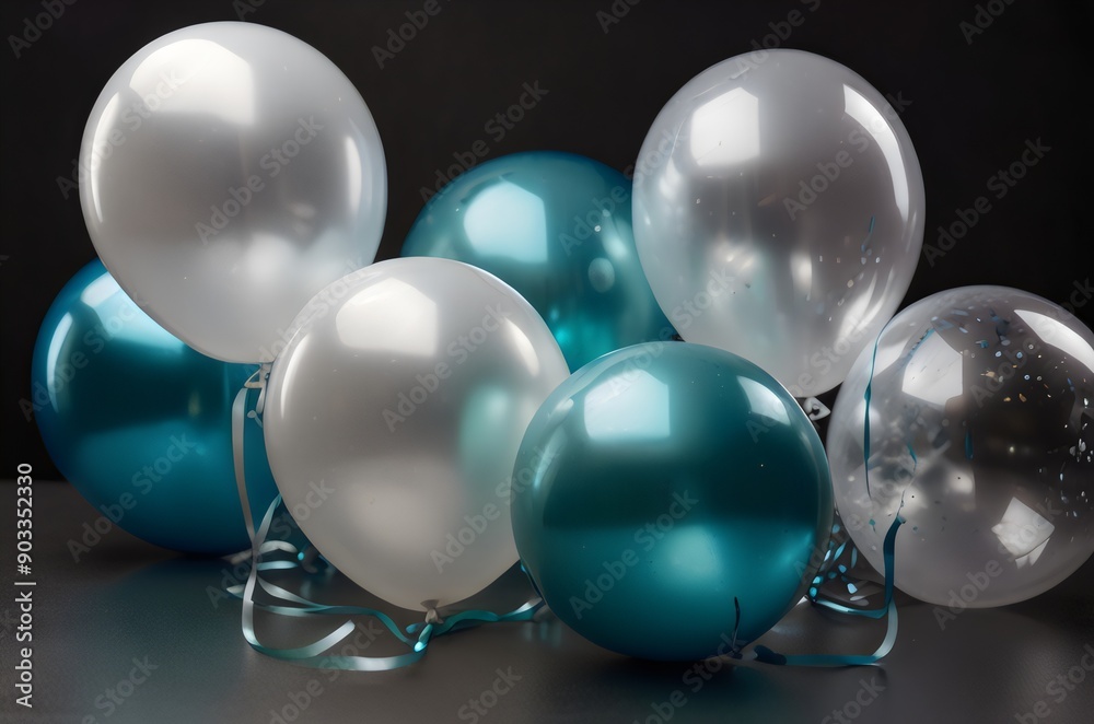 Elegant Celebration: Red, Blue, and White Balloon Decor Elegant Celebration: Red, Blue, and White Balloon Decor