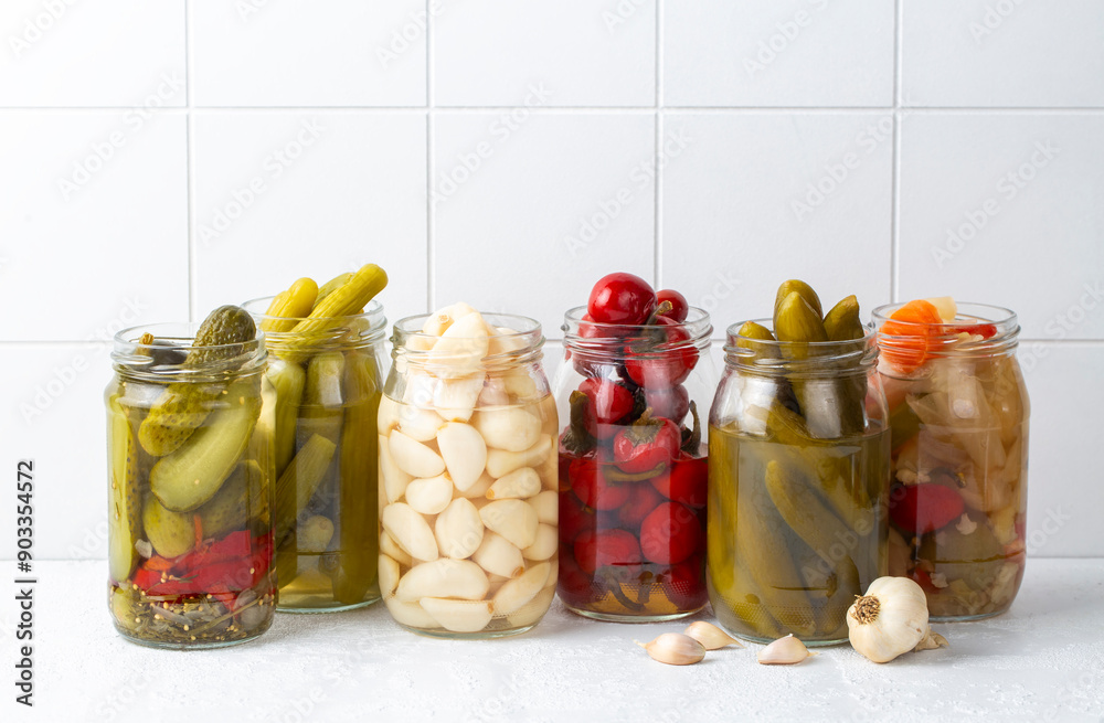 Homemade mixed vegetable pickles for winter