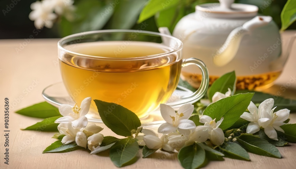 A moment of tranquility with a warm cup of tea A moment of tranquility with a warm cup of tea