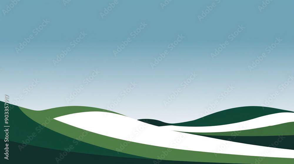 Obraz premium Solitary Horse in Rolling Hills