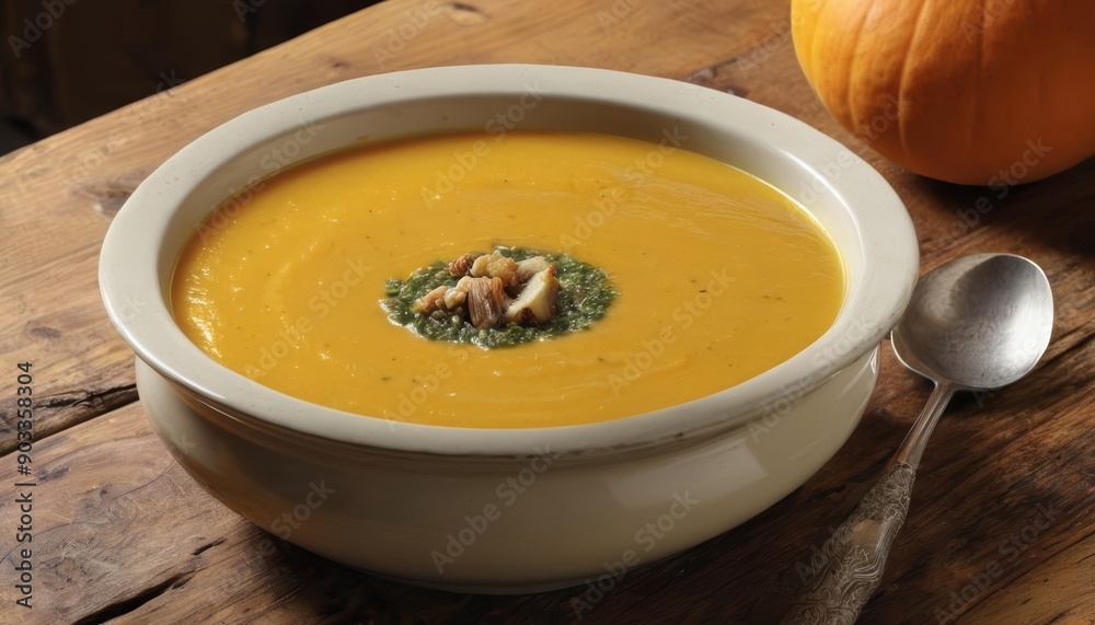 Warm and cozy pumpkin soup perfect for fall Warm and cozy pumpkin soup perfect for fall