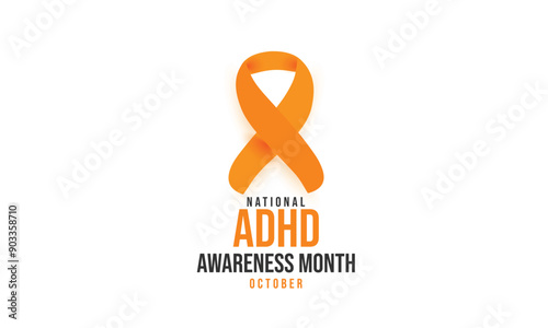 ADHD awareness month. background, banner, card, poster, template. Vector illustration.
