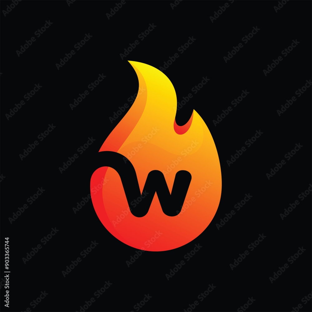 Fire W letter logo icon Fire W letter logo icon