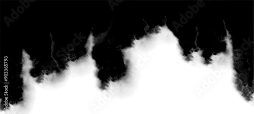 墨のにじみ、黒の水彩グラデーション、手書き風、和風の背景、バナー、コピースペース、テンプレート。