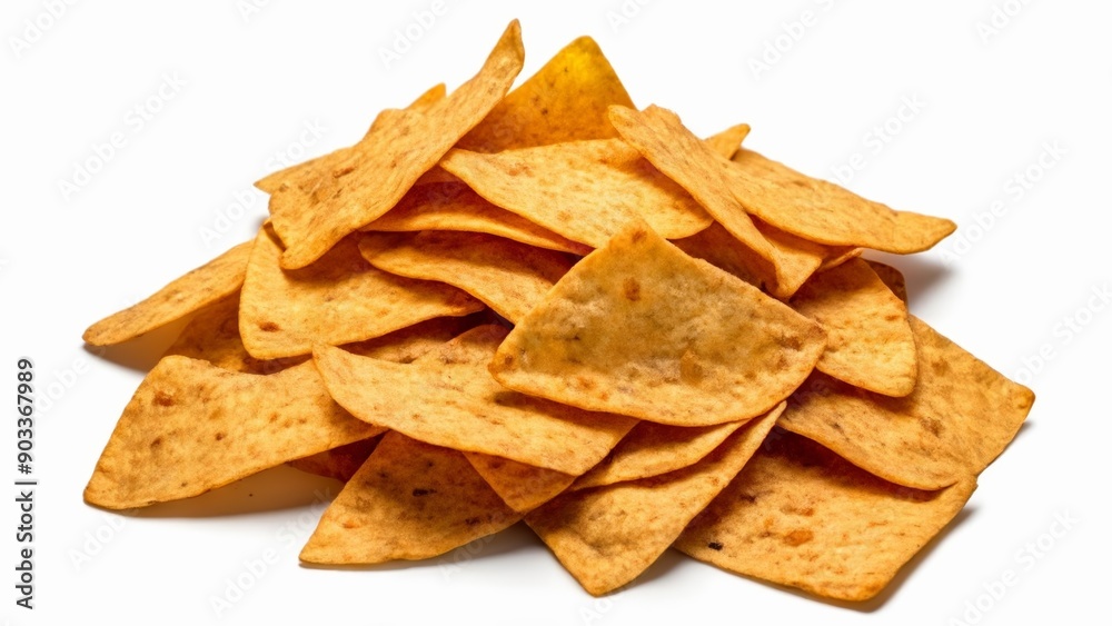 A stack of delicious tortilla chips A stack of delicious tortilla chips