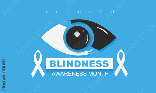 Blindness awareness month. background, banner, card, poster, template. Vector illustration.