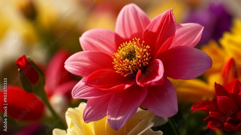 Obraz premium Vibrant bouquet of flowers in bloom