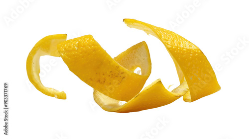 Lemon peel on transparent background  photo