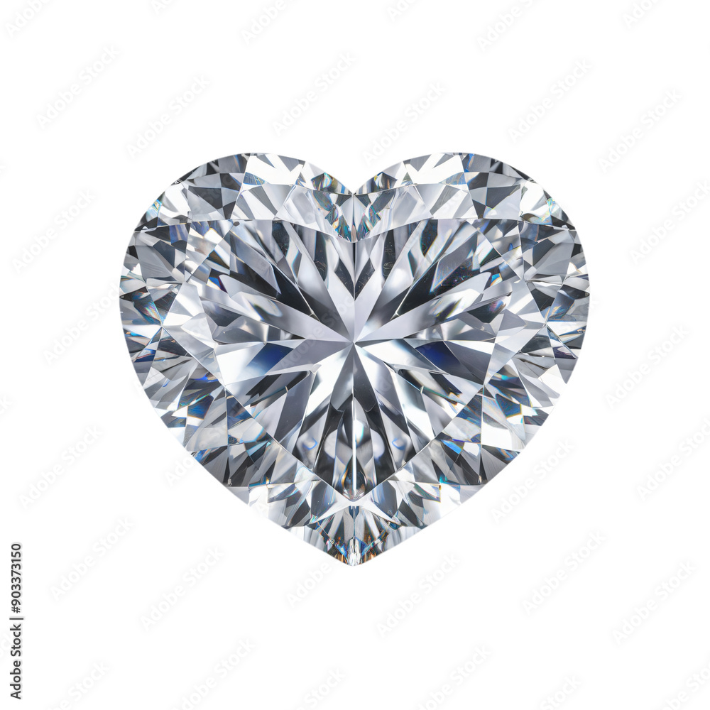 flawless diamond, cut in a heart shape, isolated transparent background flawless diamond, cut in a heart shape, isolated transparent background