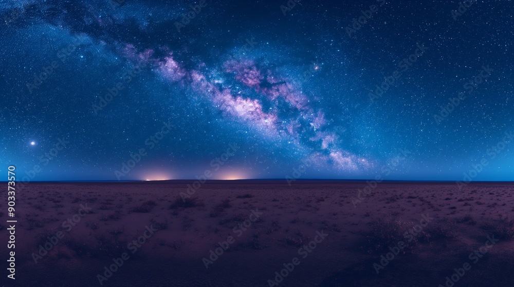 Tranquil Night View of Gran Sabana Plateau with Milky Way - Minimalist Landscape Photography Tranquil Night View of Gran Sabana Plateau with Milky Way - Minimalist Landscape Photography