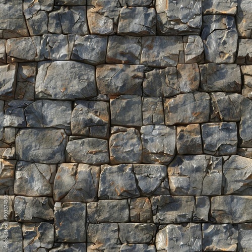 Rough stone wall texture with irregular shapes and weathered surface.