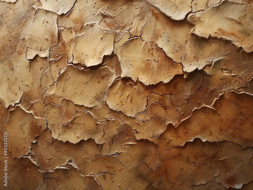 Close-up texture of a weathered, brown surface with intricate cracks and crevices. Close-up texture of a weathered, brown surface with intricate cracks and crevices.