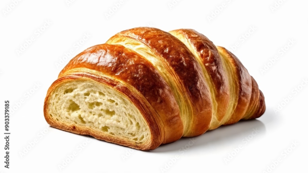  Deliciously flaky croissant ready to be savored
