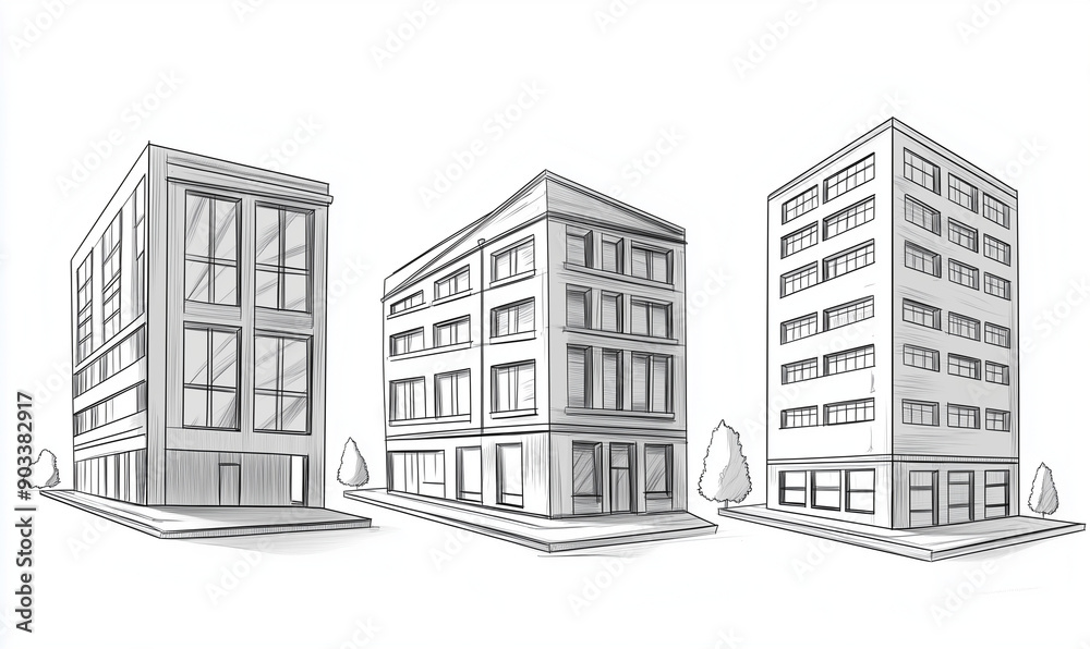 sketch of building sketch of building
