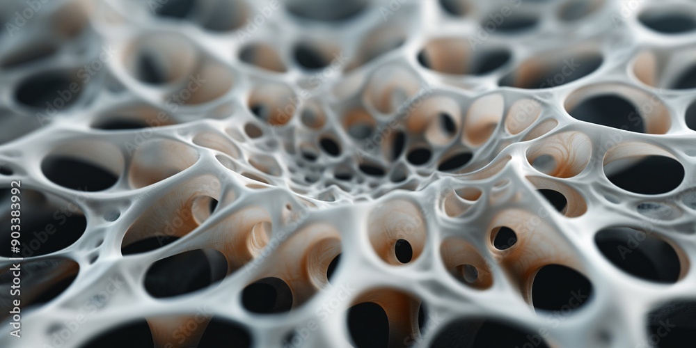 Abstract Organic Network: A mesmerizing close-up of a white, organic structure with a intricate network of holes and pores, reminiscent of a coral reef or a complex neural network. Abstract Organic Network: A mesmerizing close-up of a white, organic structure with a intricate network of holes and pores, reminiscent of a coral reef or a complex neural network.
