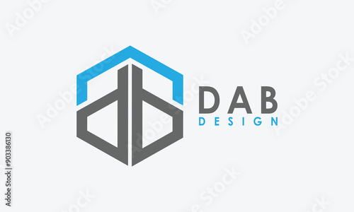 DAB Letter Logo Design. Creative Modern D A B Letters icon vector Illustration.