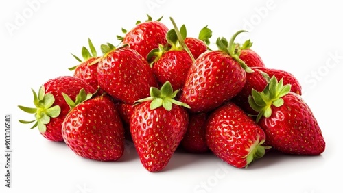 Fresh ripe strawberries ready for picking