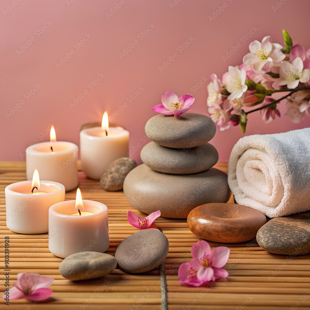 spa, soft towels, aroma oils, massage stones spa, soft towels, aroma oils, massage stones