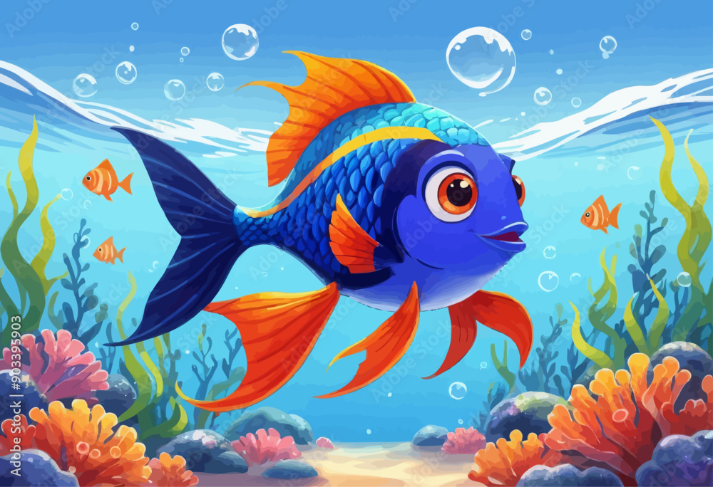 Fototapeta premium Underwater Adventure with Nemo and Friends