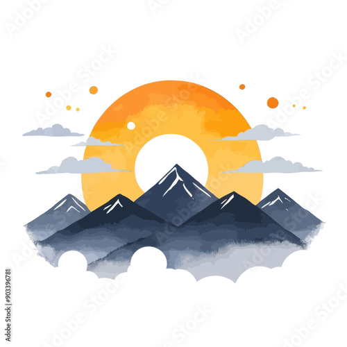 Sunrise Over Mountains